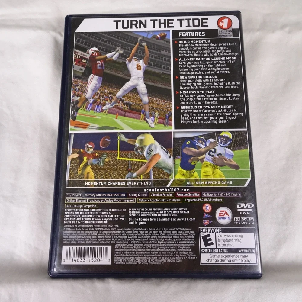 Play Station 2 - EA Sports‎ NCAA 07 Football w/ manual